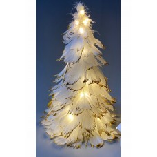 Kuş Tüyü Ağaç Masa Lambası 16*16*24cm